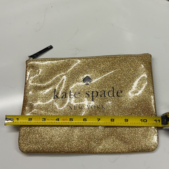 Kate Spade New York Holiday Gold Glitter Pouch - Picture 4 of 6